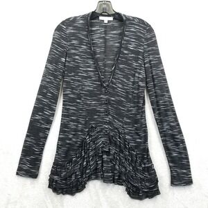 Heike Jarick Cardigan Women 10‎ Flowy Ruffle Hem Lagenlook Dark Fairy USA Made